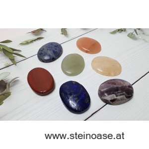 7 Chakren Steine-Set 'oval'